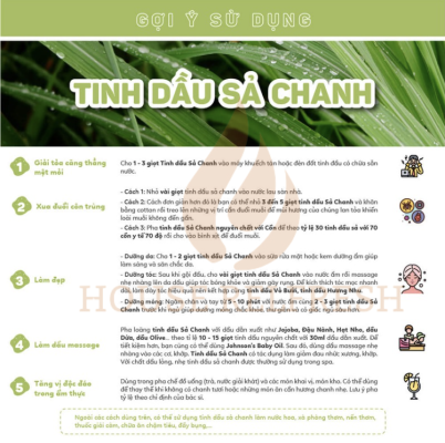 Tinh dầu sả treo phòng xả chanh